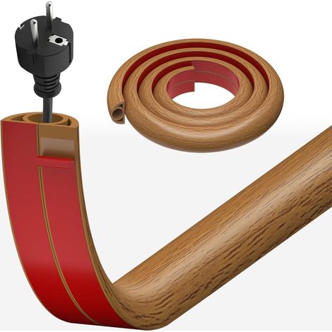 Goulotte Cable TV Mural,3mx25mm Goulotte Passe Cable Autoadhésive  Goulotte de Sol Extérieur Flexible en PVC Souple Ronde pour Câbles TV Muraux,Petit Canal de Câble pour la Maison et Le Bureau (1/5)
