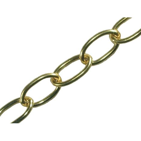 Faithfull Polished Brass Oval Chain 2.3mm x 10m - Durable Jewelry and Craft Chain FAICHOP23 (1/3)