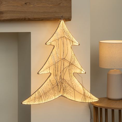 55cm Aura Light Up Christmas Tree Silhouette with Warm White LEDs (1/5)