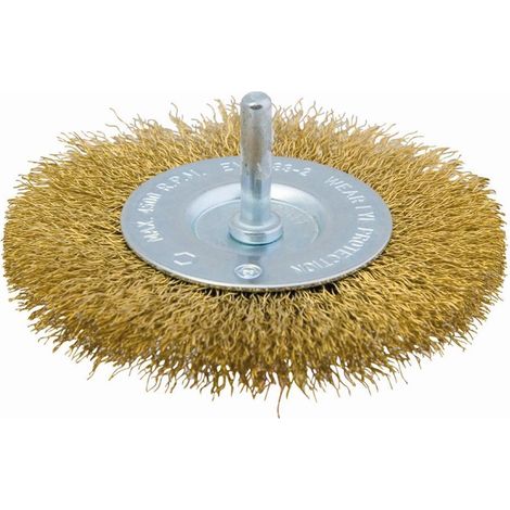 Scheibenbürste verm100 mm 0,3 mm gewellt, 6 mm-Schaft (1/2)
