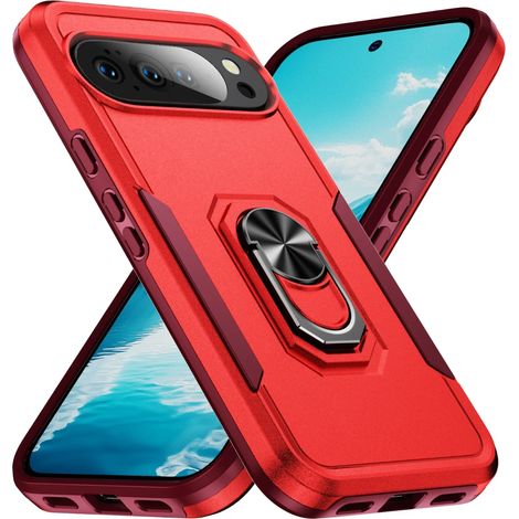 (Rose, Google Pixel 7 Pro) Étui de téléphone résistant et durable avec support magnétique pour voiture et protection antichoc. (1/5)