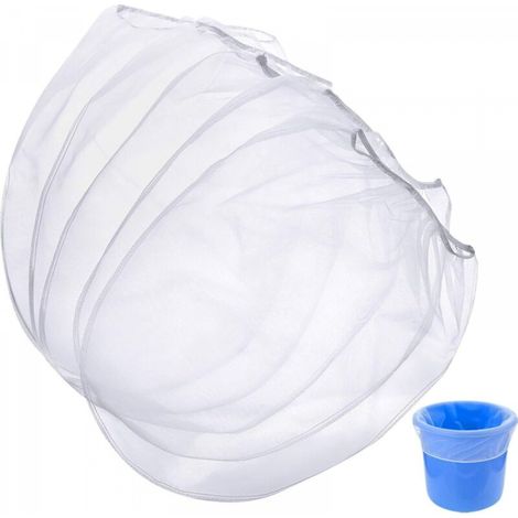 Lot de 10 sacs filtrants à peinture blancs à mailles fines, extensibles, pour peinture, culture hydroponique et jardinage, 5 gallon (1/5)