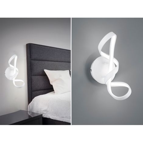LED Wandleuchte PERUGIA Metall Weiß matt 3 Stufen Dimmer, Höhe 40cm (1/5)