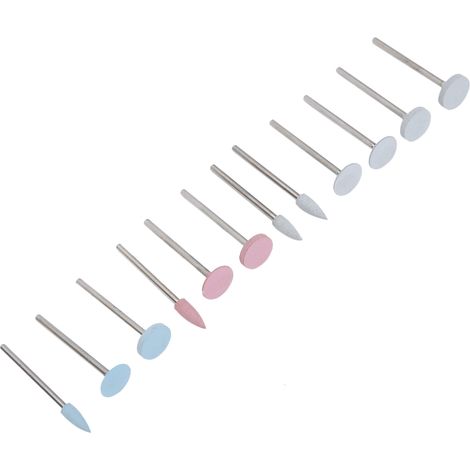 Kit de polissage dentaire en porcelaine de 12 pièces, comprenant une pièce à main dentaire et une tête de polissage pour le blanchiment des dents. (1/5)