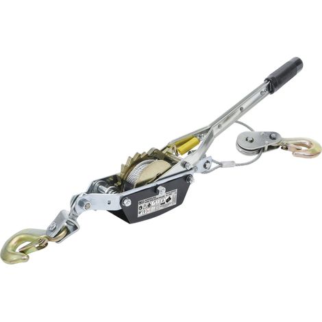 Bgs Technic – Treuil tendeur de traction 5000 N – Câble acier 1,2 m – Crochets en acier forgé avec loquets de sécurité – Usage intensif