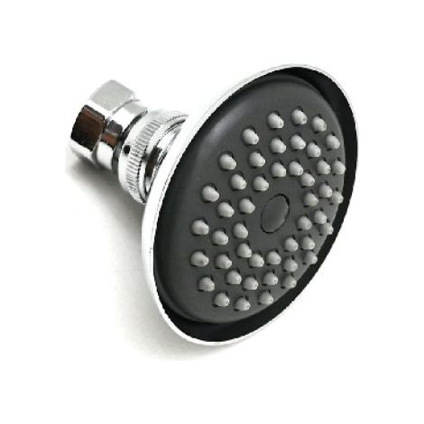SOFFIONE CAMPANA CON ANTICALCARE Cromo-grigio