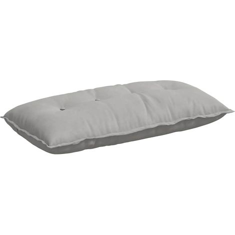Back Pillow Light Grey 100 x 50 cm Microfibre Fabric vidaXL