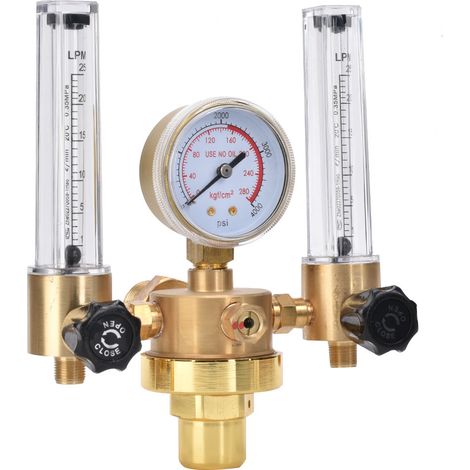 Régulateur de pression d'argon à double tube, débitmètre, réducteur de pression de gaz, filetage mâle G5/8 pour soudage