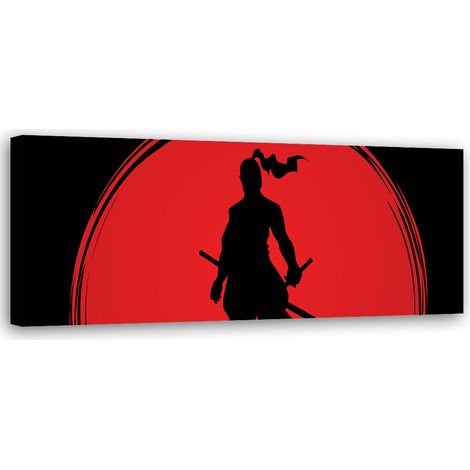 Tableau sur toile Samouraï Japon Soleil 90x30 (1/5)