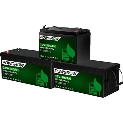 Batterie au phosphate de fer lithium, plus de 6000 cycles de vie, conception modulaire, IBattery-PO-12V-100AH (1/2)