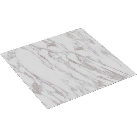 vidaXL Flooring Planks 5.11 m² 55 pcs PVC White Marble