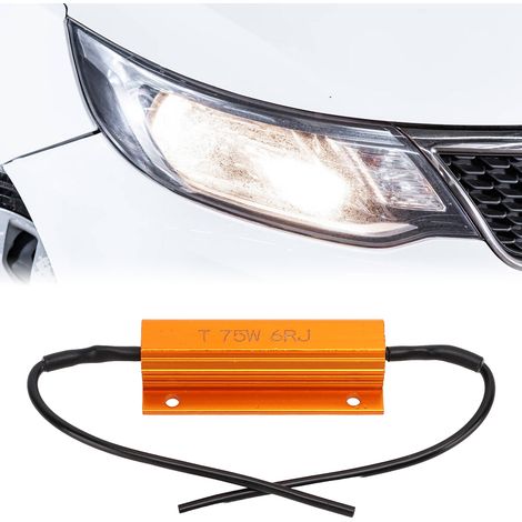 Résistance LED 75 W 6 Ω, boîtier aluminium, résistance de décodage, protection de résistance 75 W 6RJ (1/5)