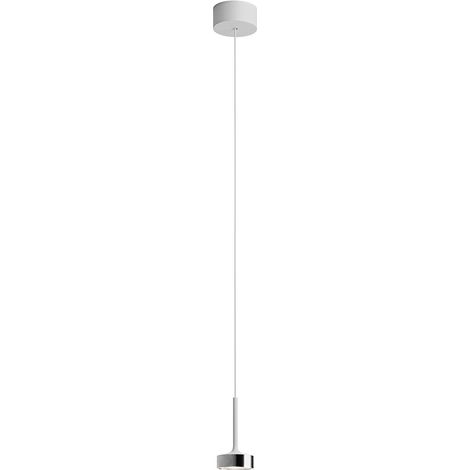 Hole Suspension Led 7W 38° 3000K Cri90 En Aluminium Blanc/Chrome, Suspension Pour Éclairage D'Accentuation - Groupe Rossini (1/5)