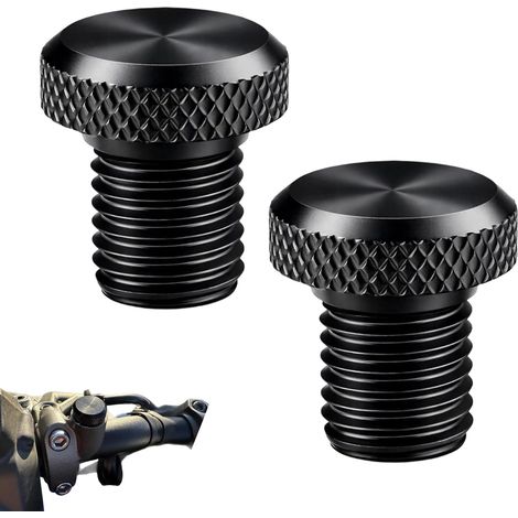 Motorcycle Rearview Mirror Caps Aluminum M10 Motorcycle Mirror Cover Candles Screws Applicable to Most 2 Pieces (Right/Left Thread) Waterproof (1/5)