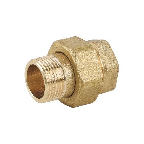 RACCORDO DIRITTO 3 PZ MF CON O-RING IN OTTONE GIALLO Misura: 1/2"