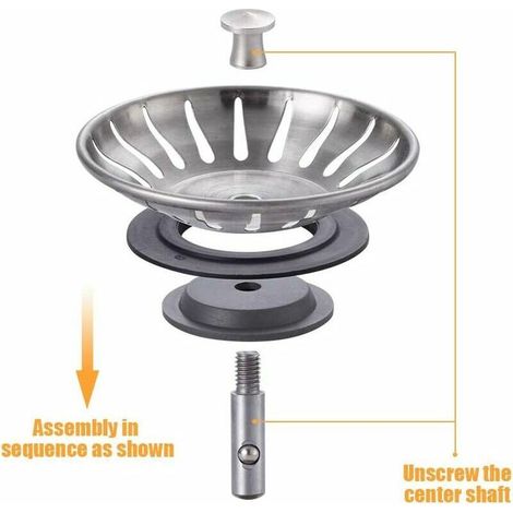 2 Bouchon Evier Cuisine Inox Filtre Evier Cuisine Universel Bonde Evier avec 18 Fentes Grille Evier Cuisine Antiblocage Panier pour Evier Inox Vidange Rapide (1/4)