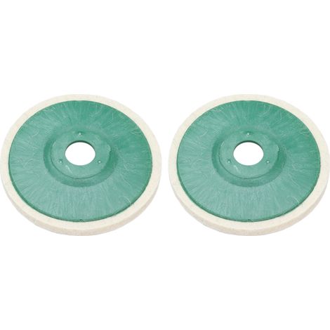 Lot de 2 disques de polissage ronds en feutre de laine de 12,7 cm (5 pouces) pour meuleuse d'angle. Accessoires pour meuleuse d'angle. (1/5)