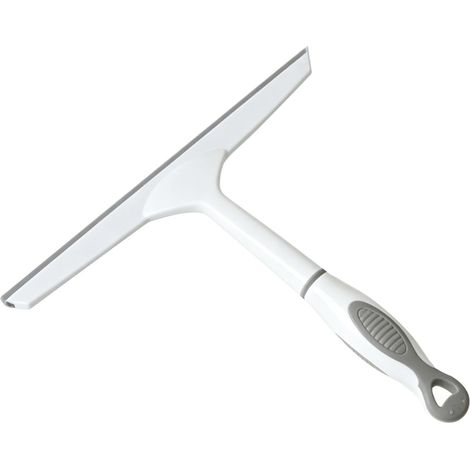 Raclette de Nettoyage de Vitres, Paquet de 2, Raclette de Douche ABS TPR 9,84 X 4,33 Pouces avec Crochet pour Miroir en Verre, Nettoyage de Porte de Salle de Bain, Grattoir à Main pour Usage (1/5)