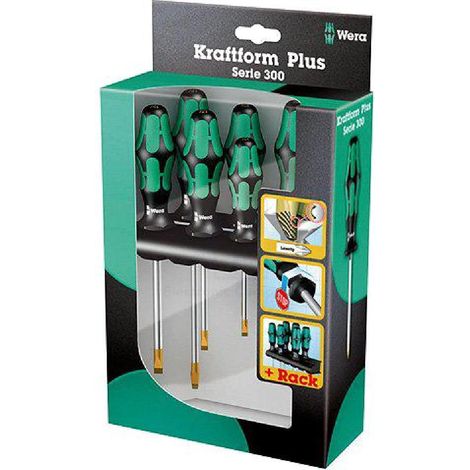 WERA - Kit tournevis plat 6pc