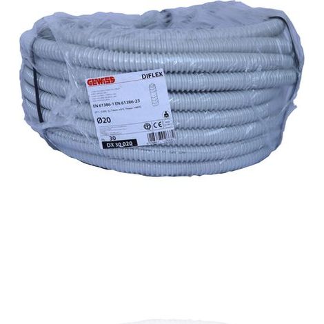 GEWISS DX30020 - Guaina Spiralata Diflex 20mm Grigio RAL7035 30m