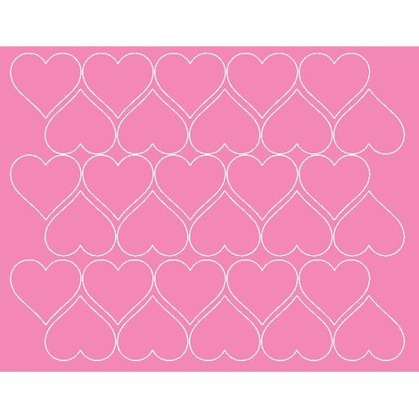 Adesivi a forma di cuore per San Valentino, 4 cm, 30 pezzi, rosa lucido