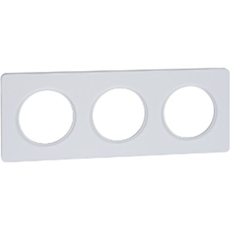 Placa de interruptor Schneider Electric odace touch 3 postes ABS