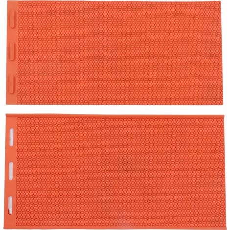 2pcs 5,4 mm en cire d'abeille moule de feuille de presse Fondation de base de silicone pliable pour l'apiculture orange-Crezuo