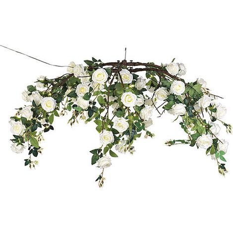 Cupido&Co. Lampadario Rose Bianche 144 LED D 1500 Mm Decorativo a Sospensione Elegante