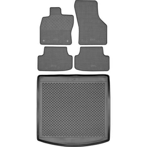 Ensemble de tapis de sol en caoutchouc pour Seat Leon III Break (2013-2020) + tapis de coffre (1/5)