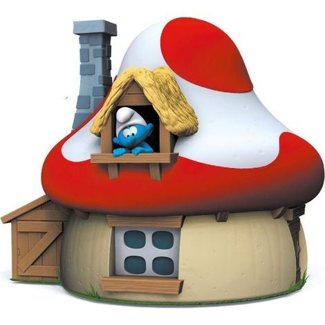 Plastoy 080201 Salvadanaio a Forma di Casa di Fungo dei Puffi