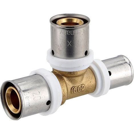 Pressfitting-T-Stück - reduziert - 20 x 2,0 - 20 x 2,0 - 16 x 2,0 mm für MV-Rohr