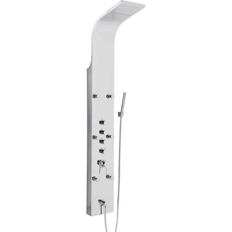 Duschsäule Massagedüsen Regen Duschpanel glänzender Edelstahl mod . Niagara