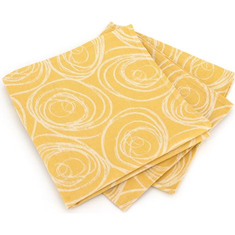 Lot de 3 serviettes table Jacquard SPIRALE