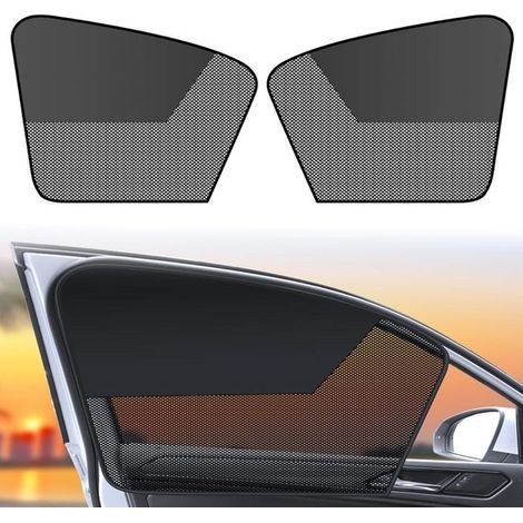(Set of 2) Car driver side sunshade, magnetic windshield sunshade, semi-transparent, blocks UV rays. (1/5)