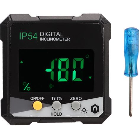 Niveau numérique magnétique LCD, rapporteur électronique avec affichage digital, outil de mesure d'angle inclinomètre et boîte à niveau. (1/5)
