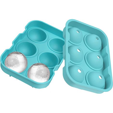 Molde Para Cubitos De Hielo - Silicona Alimentaria - Para Whisky Y Vino Tinto - Diámetro 4,6 Cm - 1 Unidad (1/5)