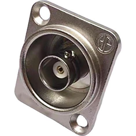 Connecteur BNC D à Montage sur Panneau, Type de Soudure BNCQ9 SDI vidéo coaxial BNC Femelle à Femelle pour système de Surveillance (Coquille d'argent) (1/5)