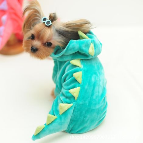 Animal de Compagnie Chien Chat Dinosaure À Capuche Animal Polaire Veste Manteau Vêtements Chauds Petit et Moyen Chien Chat Jeu de Rôle 1PC,XL