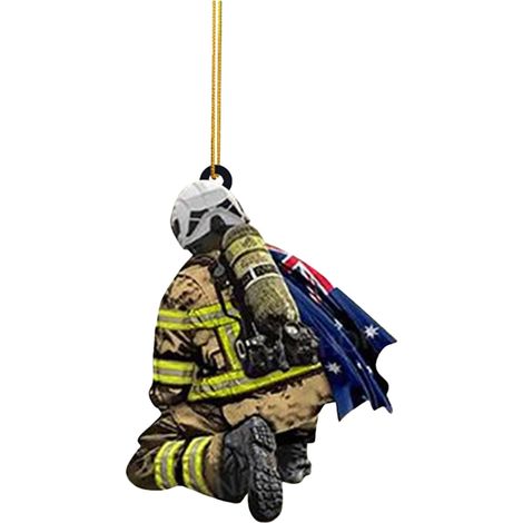 Ornement De Noël Personnalisable - Décoration Arbre De Noël Pour Pompiers Et Premiers Secours - Métal Émaillé - 1 Pièce (1/3)
