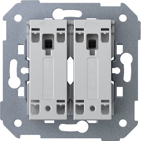 Mécanisme interrupteur double pulsant Simon 360 10AX avec embout rapide (1/5)