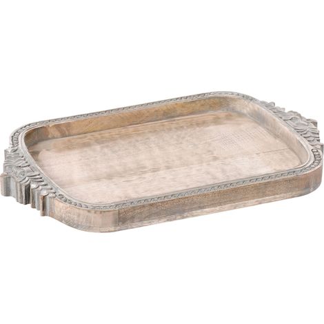 Dekotablett ASIUT Mango Holz Hellbraun (1/5)