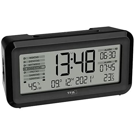 TFA-Dostmann Boxx2 Reloj despertador digital Negro (1/4)