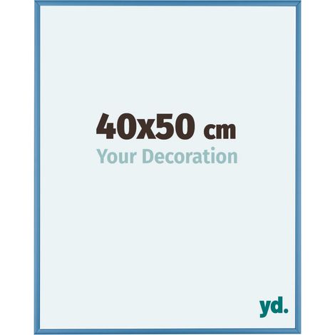 yd. - Cadre photo 40x50 - Bleu Acier - Aluminium - Kent