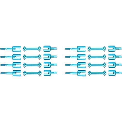 8X Ensemble de Joint de Coupe D'Os de Chien d'arbre D'EntraîNement en MéTal pour TT01 TT-01 TT01D TT01E TT02 TT-02 1/10 Pièces de Mise à Niveau de Voiture RC (1/2)