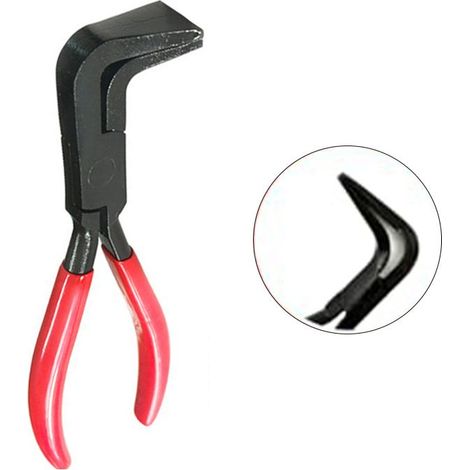 Pince à tôle pliante à poignée rouge, durable et résistante à la rouille, outil de quincaillerie pour la réparation automobile, poignée antidérapante forgée et pressée. (1/4)