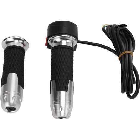 Drehgasgriff für 12V-99V Elektrofahrzeuge, ohne Display, 3 Geschwindigkeiten, silber – 1 Paar (1/5)