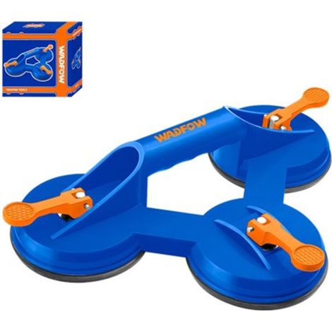 Ventosa tripla WADFOW con tre ganasce, 75 kg, design ergonomico, ideale per vetro e materiali lisci