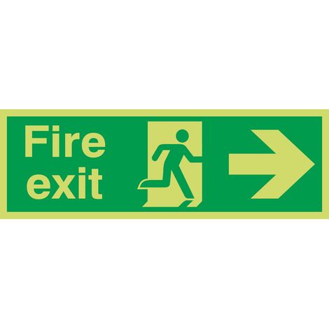 Panneau issue de secours RS PRO, Extincteur "Fire Exit", PET Etiquette ( Prix pour 1 )