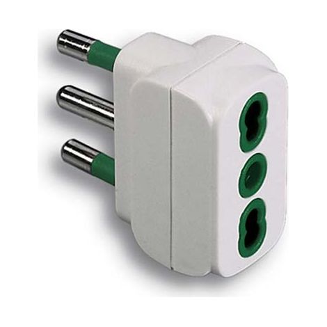 ADATTATORE 16A-16A BIPASSO FME - BIANCO 2P+T 16A- 5 pezzi