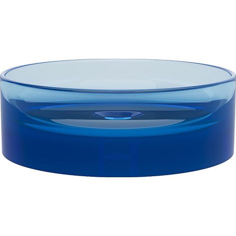Vasque à poser ronde translucide en résine - 40 cm - Bleu - SPAVO (1/4)